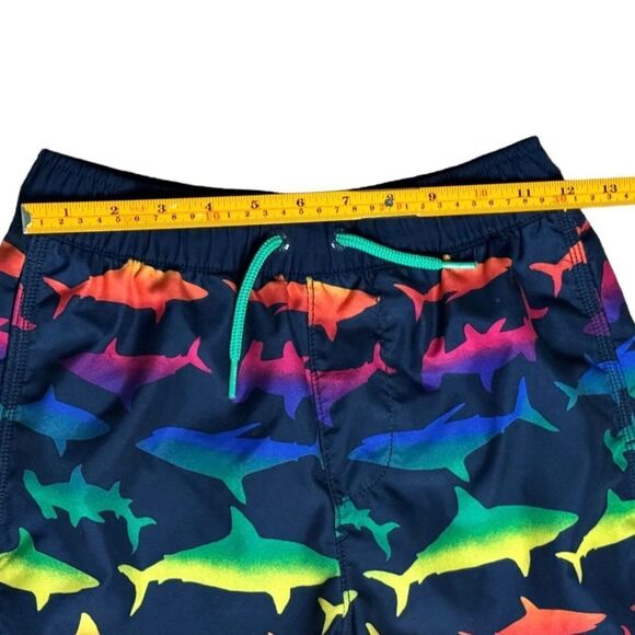 GAP Kids Boys Long Sleeve Shark Surf Rash Guard & Swim Trunks. Large. - Picture 5 of 11